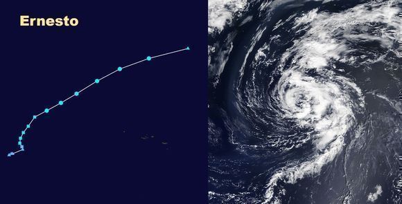 Duración: Del 15 al 18 de agosto. Presión central mínima: 999 hPa. Vientos máximos sostenidos: 75 km/h.