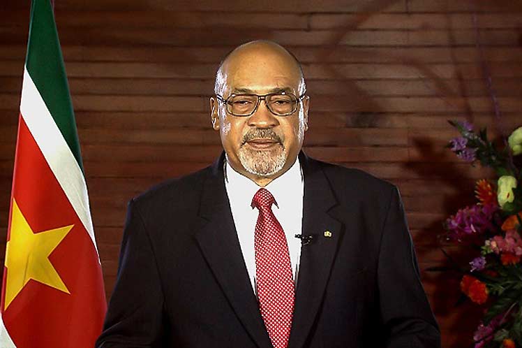 El presidente de la República de Surinam, Desiré Delano Bouterse