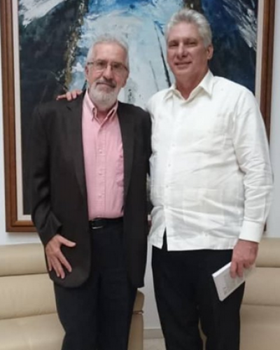 Presidente cubano se reunió con el intelectual argentino Atilio Borón Presidente cubano se reunió con el intelectual argentino Atilio Borón