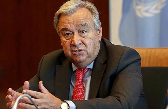 Antonio Guterres compartió en su cuenta oficial en Twittter la convocatoria al evento sobre el tema en septiembre. (Foro: Prensa Latina) Antonio Guterres compartió en su cuenta oficial en Twittter la convocatoria al evento sobre el tema en septiembre. (Foro: Prensa Latina)