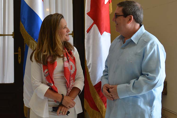 Canciller cubano recibirá en La Habana a su homóloga canadiense