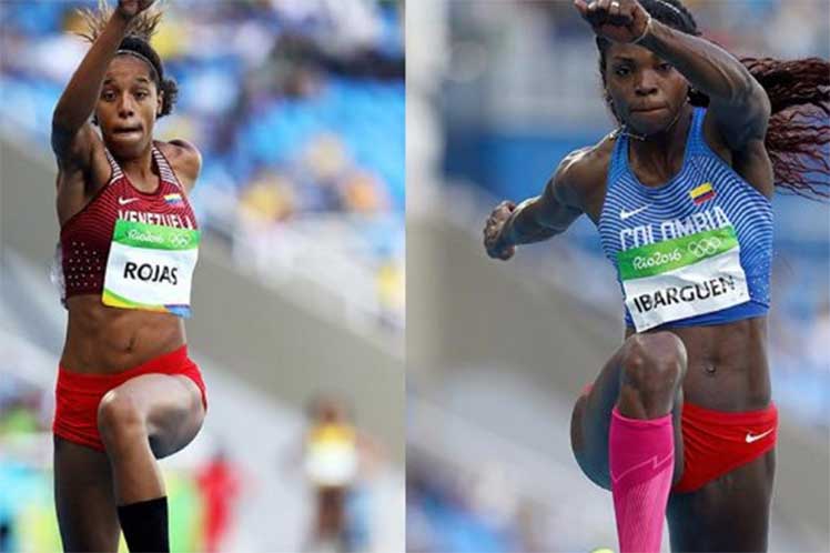 Yulimar Rojas y Caterine Ibargüen