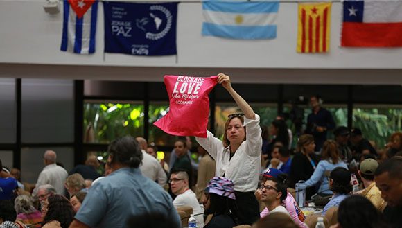 Díaz-Canel recibió al Convoy Nuestra América. Foto: Enrique González Díaz (Enro).