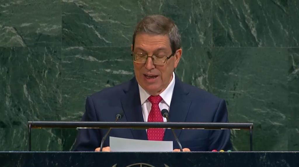 Cuba es una nación de paz, afirma canciller Bruno Rodríguez en ONU Cuba es una nación de paz, afirma canciller Bruno Rodríguez en ONU