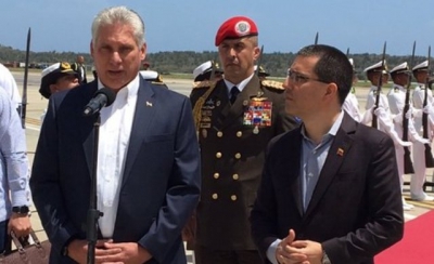 Presidente cubano en Venezuela para clausura del Foro de Sao Paulo 