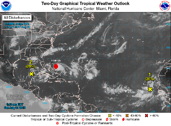 Con vientos mayores a los 210 km/h, Dorian se acerca a las costas de Florida. Foto: Reuters.