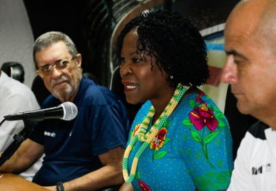 embajadora del africano país austral Thaninga Shope-Linney