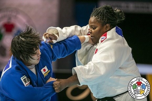 En Osaka otra vez Idalys Ortiz se vio las caras ante las rivales japonesas, entre las pocas que han logrado vencerla en los últimos años. Foto: IJF.