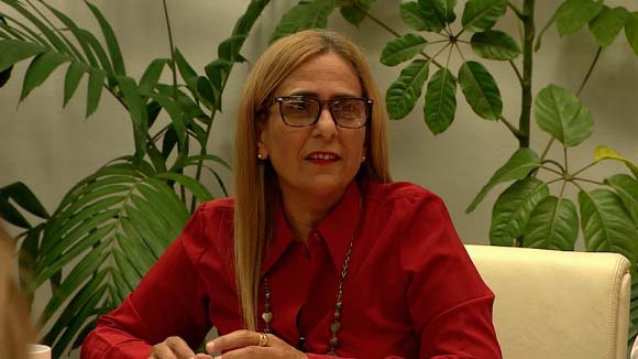 Ministra de Finanzas y Precios, Meisi Bolaños Weiss.