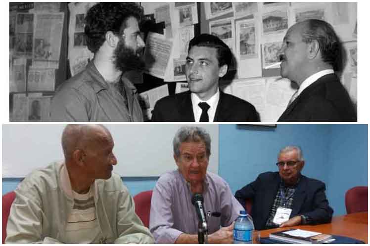 El comandante Oscar Fernández Mell junto a otras personalidades.