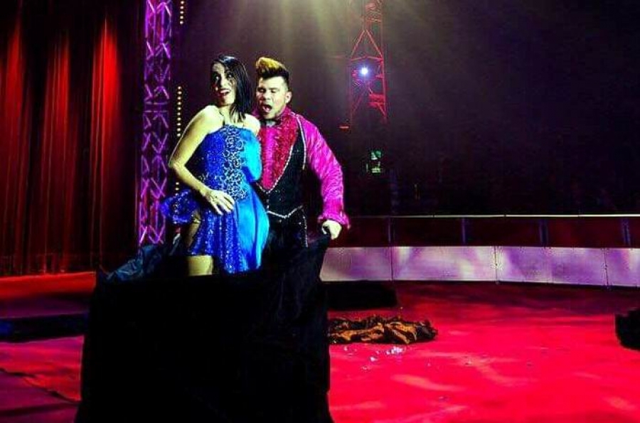 Artistas circenses cubanos Sixto y Lucía